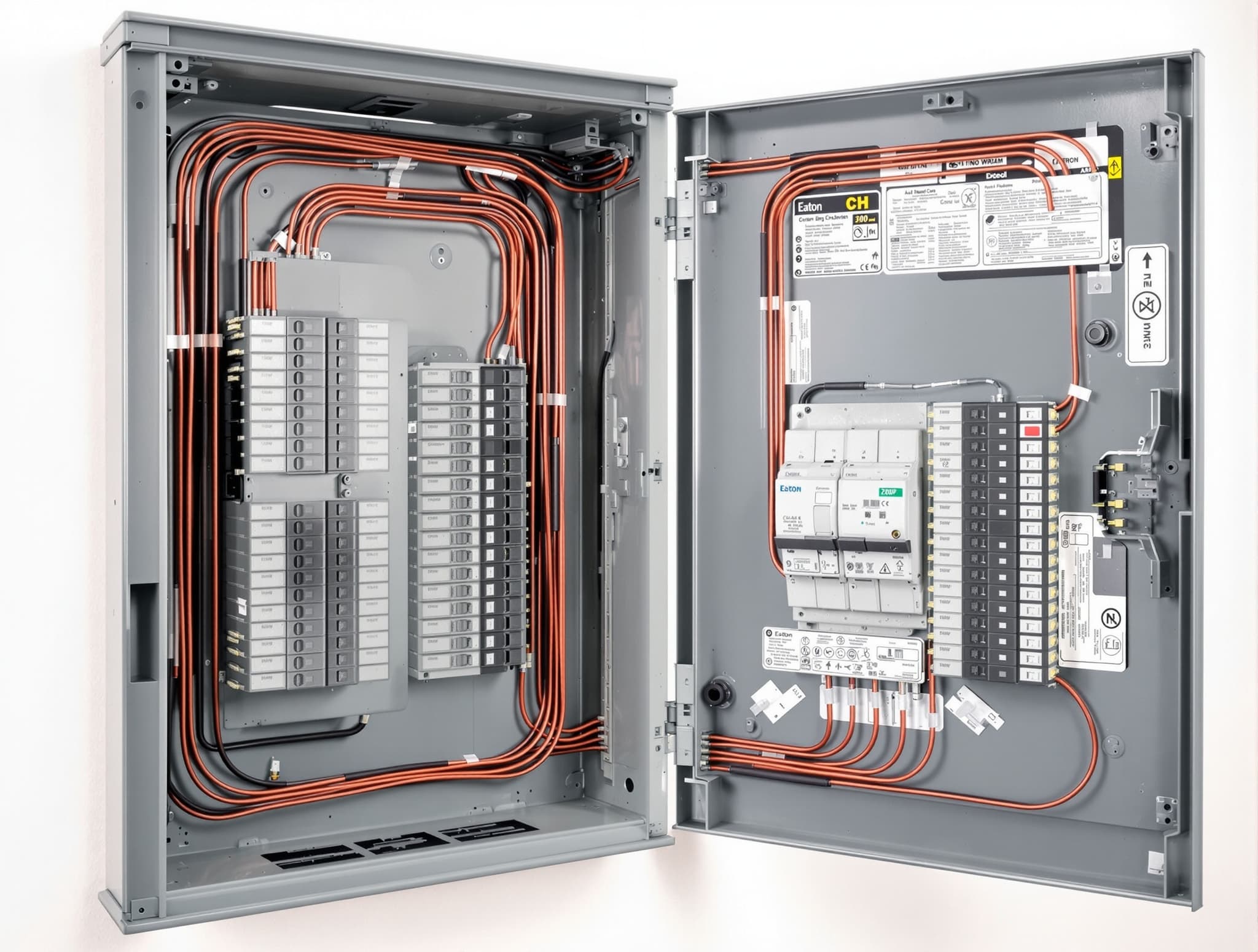 A 200-amp home electrical panel